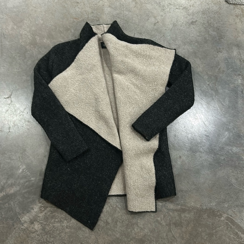 Zara black and tan coat